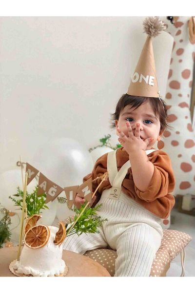 Asya Bebe Cross Strap Adjustable Baby Kids Tights Salopet Ecru