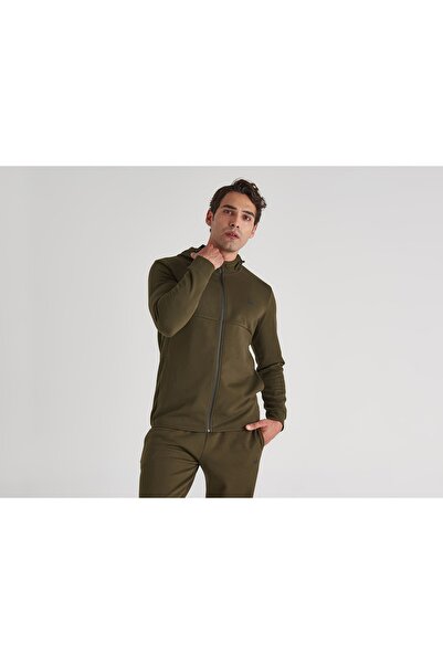 United Colors of Benetton بدلة رياضية رجالية بسحاب كامل Bnt-m20091 كاكي