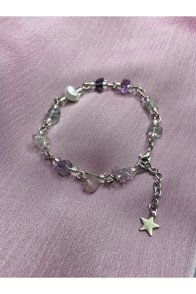 Mosby سوار من حجر الفلوريت الطبيعي