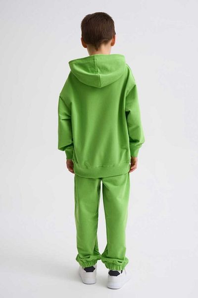 THERECOLOR Hanorac organic cu glugă pentru băieți verde