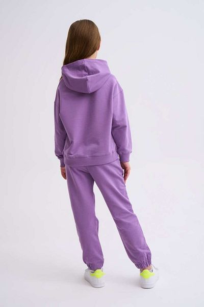 THERECOLOR Purple Organic Lace-Up Two-Pocket Sweatpants for Girls