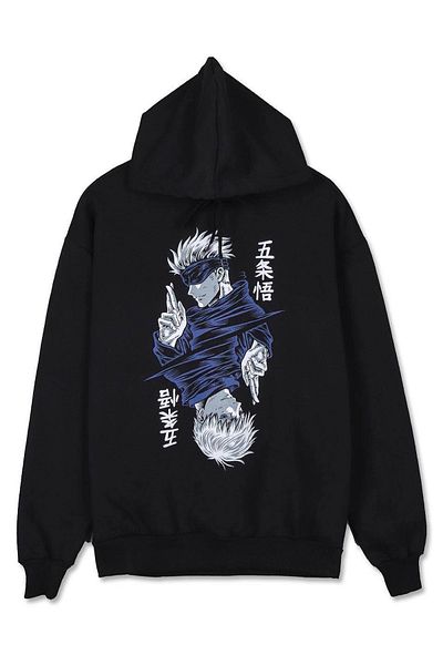 Olympus plus Hanorac oversize unisex Anime Jujutsu Kaisen Gojo imprimat