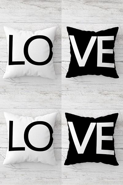 on the clouds Love Message Written Hidden Zippered Throw Pillow Cover Sofa Pillow Cover Set (4 Pieces)