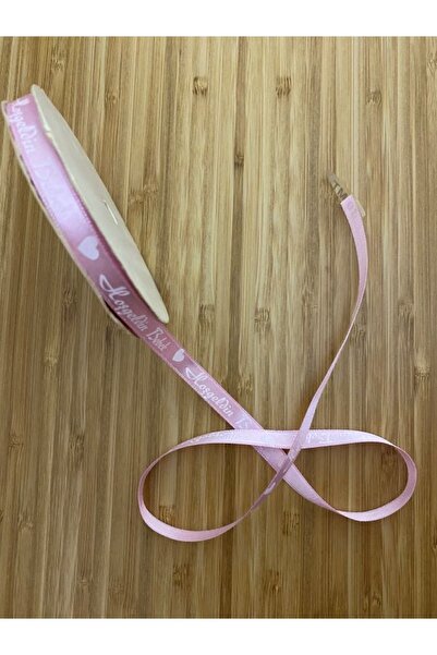 Öztürk Panglică din satin pentru bebeluși, 1 cm x 10 metri, roz pudră