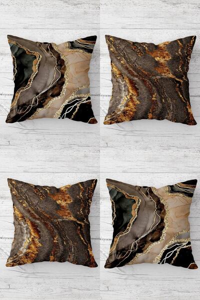 Latibule Gold Green Marble Concealed Zippered Throw Pillow Cover Sofa Pillow ...
