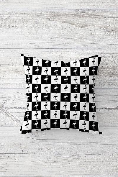linazaitun Live Love Laugf Fikamongo Pattern Concealed Zippered Throw Pillow Cover Seat Pillow Cover Set (4pcs)