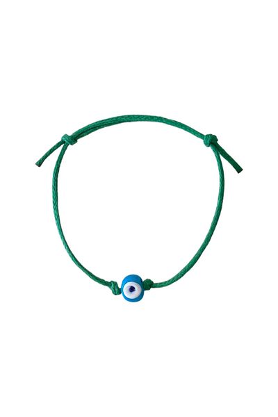 TAKI BY EKİN Turquoise Glass Evil Eye Beaded Bracelet