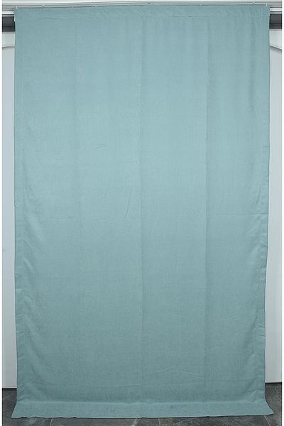 AKÇA TEKSTİL Woven Water Green Color (Extraphore Drawstring) Single Wing Background Curtain 150x260 Cm