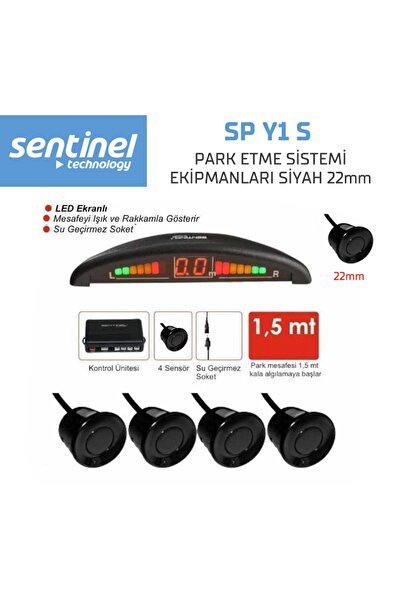 BTM OTOMOTİV Sentinel Led Ekranlı Araç Park Sensörü Araç Park Asistanı Siyah
