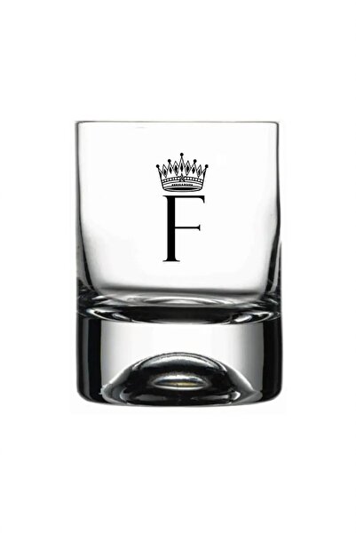 Tasarici كأس ويسكي متوج بحرف F