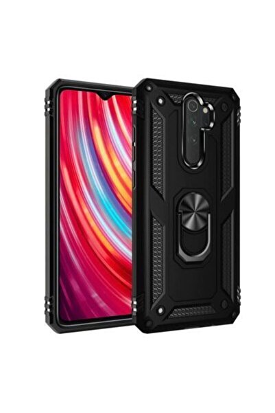 zore Xiaomi Redmi Note 8 Pro Kılıf Vega Yüzüklü Standlı Silikon Kılıf
