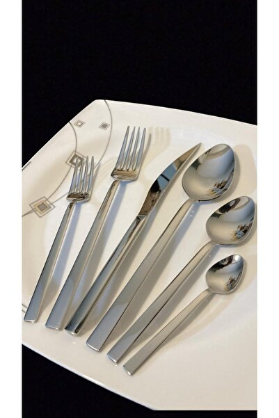 Dilay Çelik طقم سكاكين وشوكة وملعقة من الفولاذ المقاوم للصدأ Dilay Fulya - 36...