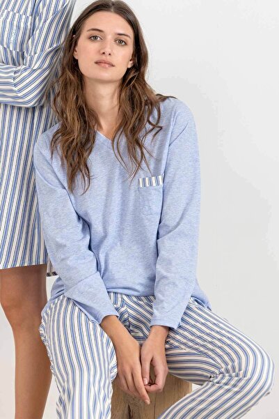 AYYILDIZ 56176 Mavi Pijama Takımı