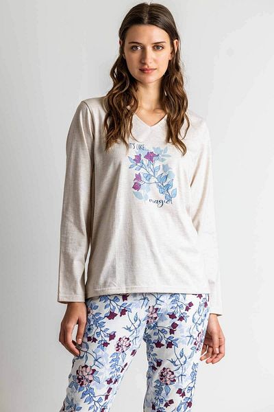 AYYILDIZ 56183 Beige Pajama Set