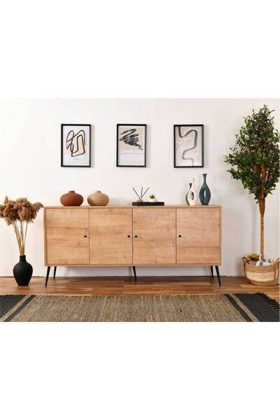 VOW HOME LIVING Calvin Düz Kapaklı Konsol Modern Şık Sade Tasarım