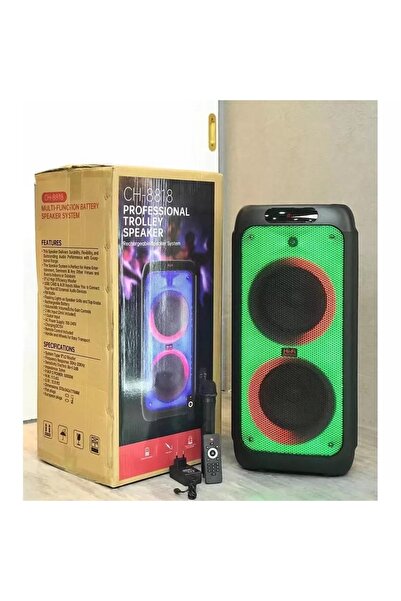 JUNGLEE Partybox Bluetooth Hoparlör Kablosuz Mikrofonlu Ses Sistemi Gitar Bas...