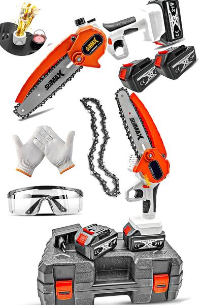 stilmax Germany 21v 3ah Çift Akülü 15 Cm Pala Dal Budama Bıçkı Makinası Yağ P...