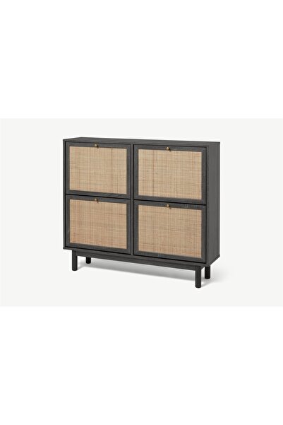 Romano Dizayn Hazeran Ayakkabılık Rmn 9156, Meşe Ağacı & Siyah