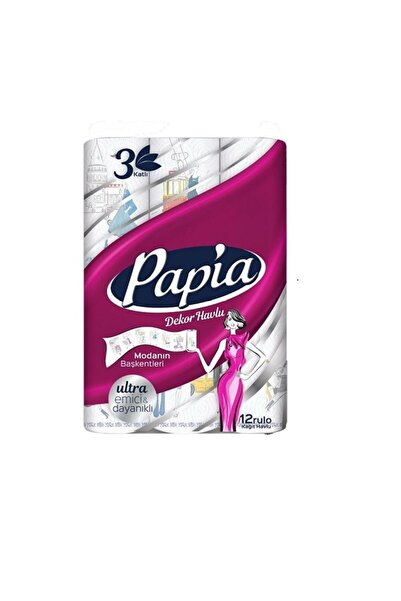 Papia Havlu 12-li Decor 2 2 Adet