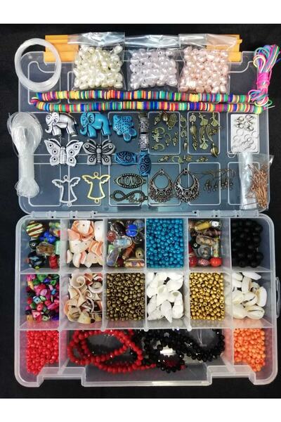 BİJUCUK Doğaltaşlı,deniz Kabuklu Halhal,bileklik Kolye Kiti