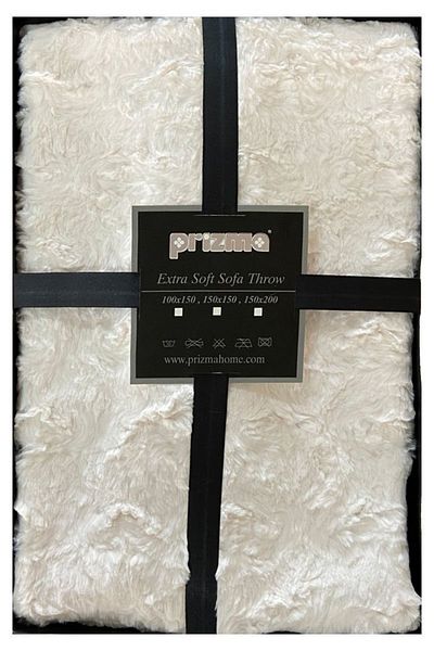 Prizma Extra Soft Single Sofa Shawl - TV, Sofa, Bed Blanket - White