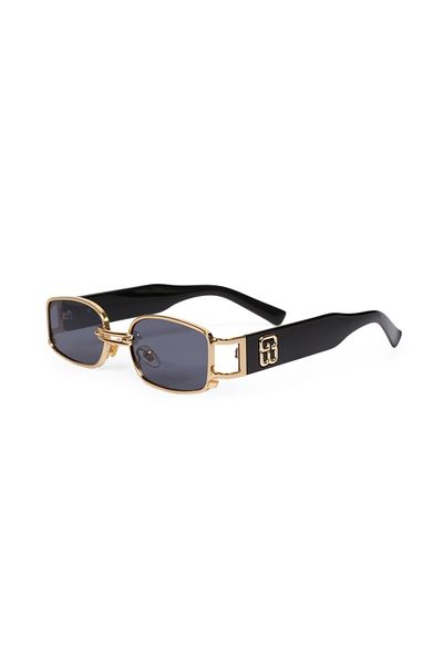 Angel Eyes Rectangular Black Unisex Sunglasses Yw8032l-a