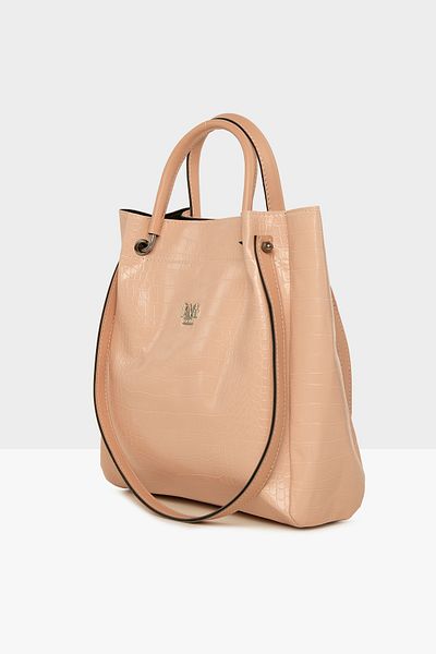Bagmori Powder Women's Patterned Large Bag with Iron Handle M000003968