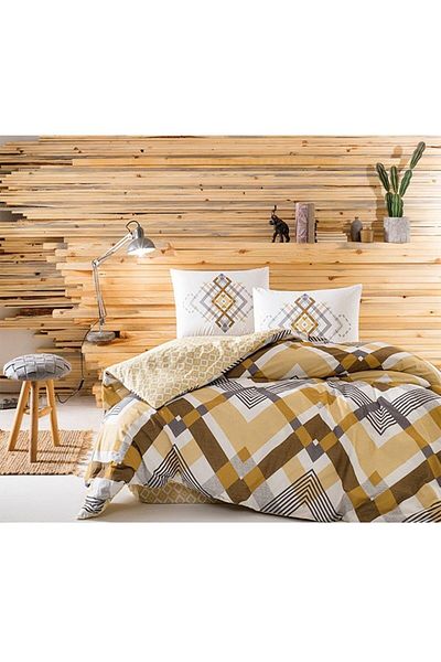 Taç Optima Youth Fashion Ranforce Single Duvet Cover Set - Yellow