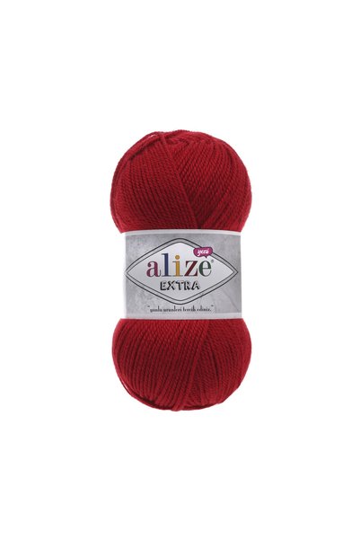 Alize Extra Hand Knitting Yarn (Pack of 5) - 106-Dark Red