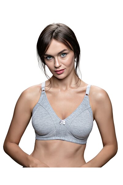 AYCI Σουτιέν γκρι χτενισμένο βαμβακερό συσταλλικό / μινιμαλιστικό