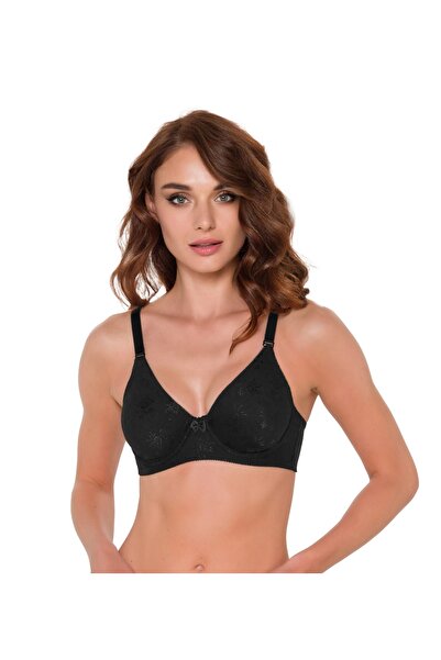 AYCI Sutien cu sârmă din dantelă Minimizer Negru