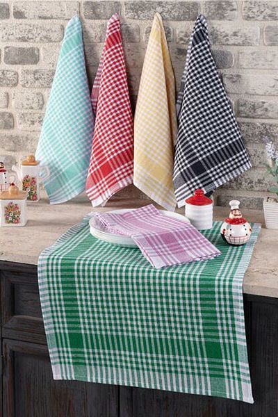 Eyüpoğlu 6 Pieces 6 Colors Checked 50*70 Kitchen Towel Drying Cloth