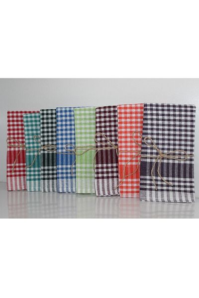 Eyüpoğlu 6 Pieces 6 Colors Checked 50*70 Kitchen Towel Drying Cloth