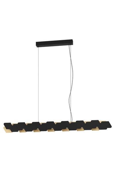 Eglo 390032 "ALTAGRACIA" 150 Cm Yüksekliğinde Çelik Siyah, Gold Sarkıt Avize