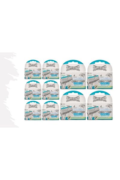 Wilkinson Sword ويلكنسون كواترو تيتانيوم حساس 2 خرطوشة بديلة × 10