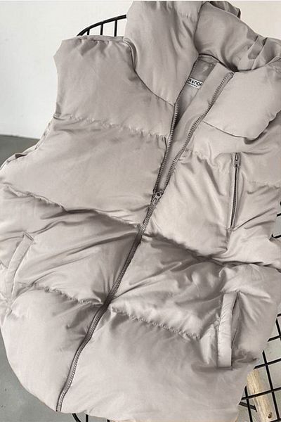 Noa Noa Women's Stone Hooded Oversize Boyfriend Puffer Vest