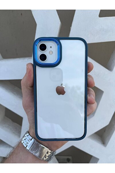 Socase Iphone 12 Pro Uyumlu Luna Case Krom Çerçeveli Premium Kılıf