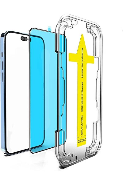 emybox Iphone 12 Pro Max Uyumlu 6d Temperli Cam Tak Kullan Ekran Koruyucu Kır...