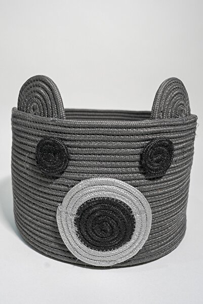 MaVaux Милий бавовняний джутовий кошик для зберігання з дизайном ведмедя - іг...