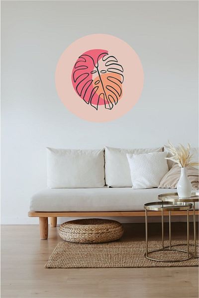 Grafikup Autocolant de perete cu frunze tropicale abstracte