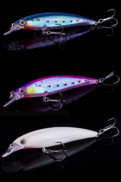 Kaytun Fishing Avcı 1023 3'lü Set Aynalı Sahte Balık 11 Cm 14 Gr 3d Göz