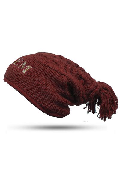 FORUM Men's Tasseled Beret Claret Red Fleece Banded Model 02124-021350