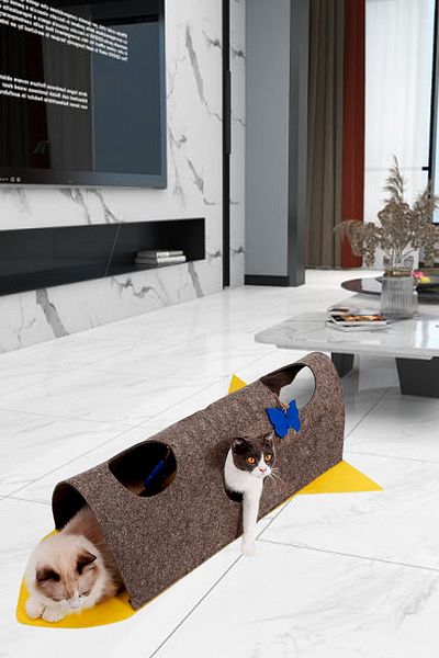 UTKU TASARIM Mito Cat Tunnel Large Size Play Tunnel 100 Cm Cat House Kennel