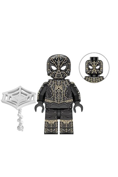 myminitoys بدلة سبايدر مان نو واي هوم ميني سبايدر مان باللون الأسود والذهبي X...