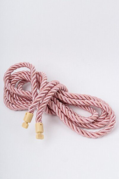 PerdeClick Dusty Rose Color Classic Snur Dublu Tulle Cortina Fond Coarda de r...