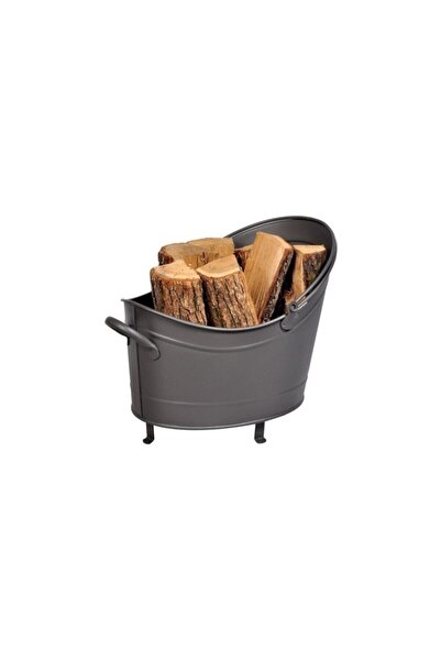 KOCHER Şömine Antrasit Mat Odun Kovası 38cm
