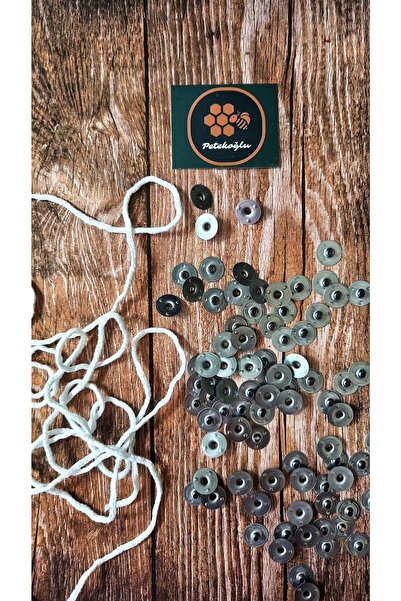 Petekoğlu (50ADET) Fitil Tutacağı Ve Mum Fitili ( 10 Metre) Kalınlık 3mm