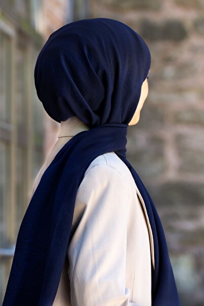 VİOLLA شال جاز قطني نسائي باللون الأزرق الداكن