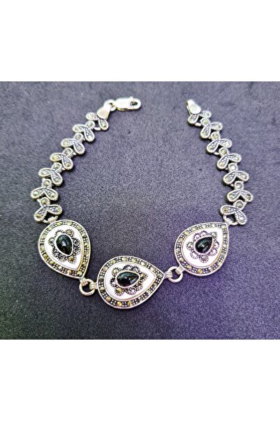 Furkan Oltutaşı Sedef Oltu Taşı Gümüş Bileklik