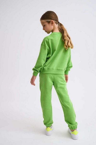 THERECOLOR Girl's Green Organic Sweatpants with Two Pockets
